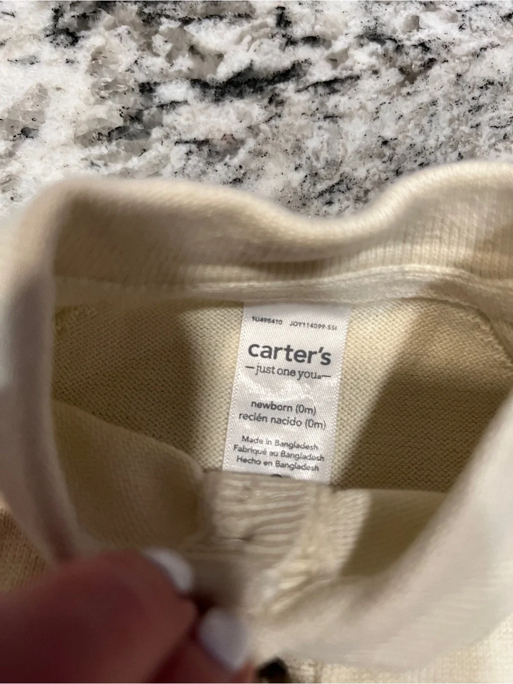 Carter’s Just One You Newborn 2-Piece Polo Shirt & Striped Shorts Outfit Set NWT